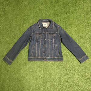 Old Navy Denim Trucker Jacket Womens Medium Blue Button Front Coat